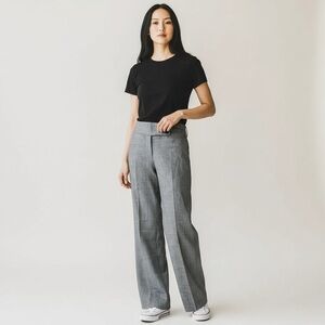 H&M Black and White Plaid Wide Leg Trousers | Y2K Business Casual